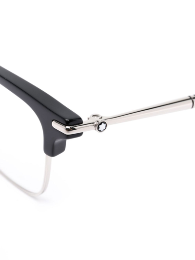 Montblanc Square-frame Glasses In Black
