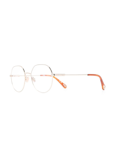 Chloé Round-frame Glasses In Gold