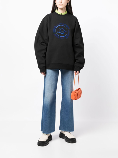 Shop Ader Error Embroidered-logo Sweatshirt In Black