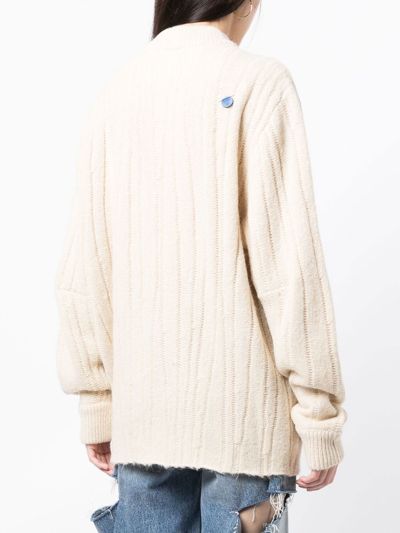 Ader Error Long-sleeve Knit Jumper In White
