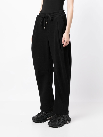Shop Ader Error Logo-patch Cotton-blend Track Pants In Black