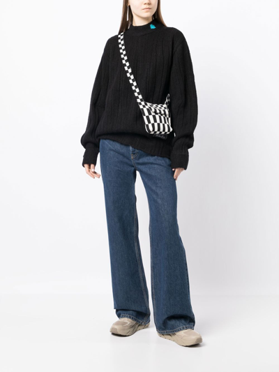 Shop Ader Error Logo-patch Knitted Jumper In Black