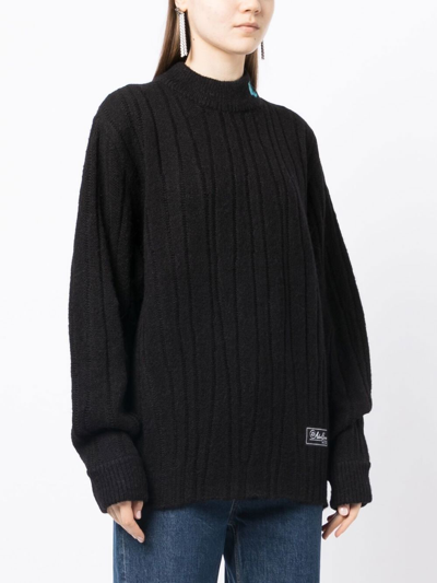 Shop Ader Error Logo-patch Knitted Jumper In Black