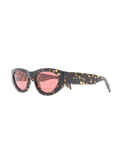 Marni Eyewear Vgo Tortoiseshell-effect Sunglasses In Brown