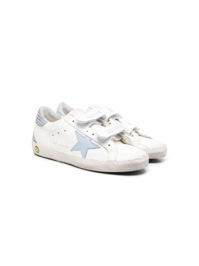 Shop Golden Goose Superstar Touch-strap Sneakers In White
