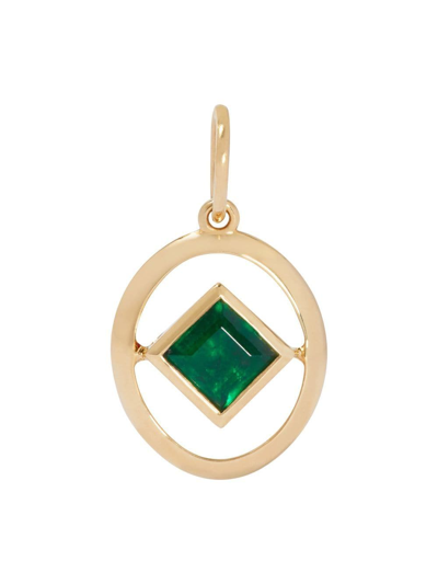 Shop Annoushka 14kt Yellow Gold Emerald Birthstone Necklace