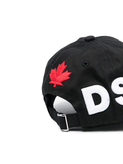 Shop Dsquared2 Embroidered-logo Cap In Black