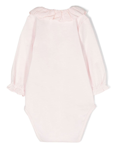 Shop Tartine Et Chocolat Lace-trimmed Body In Pink