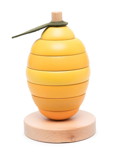 Shop Konges Sløjd Wood Lemon Toy In Yellow