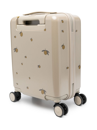 Konges Sløjd Lemon-print Suitcase In Neutrals