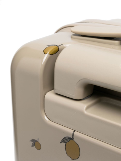 Konges Sløjd Lemon-print Suitcase In Neutrals