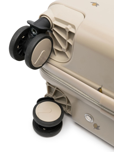 Konges Sløjd Lemon-print Suitcase In Neutrals