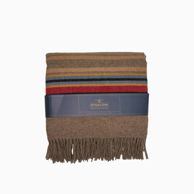 Shop Pendleton 5th Avenue Blanket In Mineral Umber