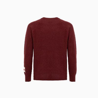 Shop Longo Fishermans Rib Sweater In Red