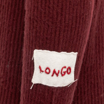 Shop Longo Fishermans Rib Sweater In Red