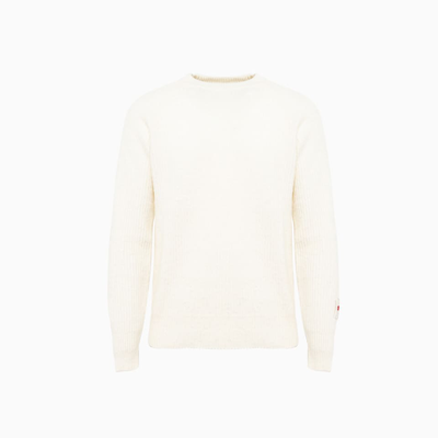 Shop Longo Fishermans Rib Sweater In Optical White