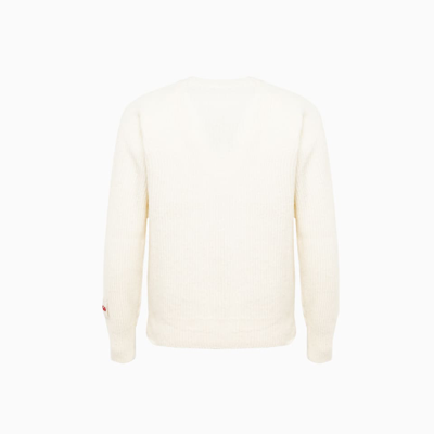 Shop Longo Fishermans Rib Sweater In Optical White