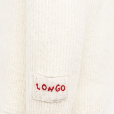 Shop Longo Fishermans Rib Sweater In Optical White