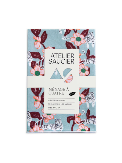Shop Atelier Saucier Tiger Eye 4-piece Napkin Set