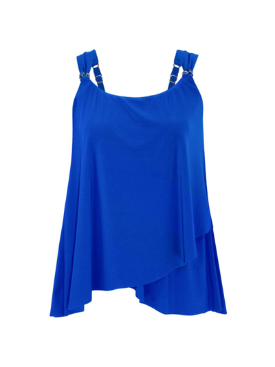 Shop Miraclesuit Swim Women's Razzle Dazzle Tankini Top In Azul Blue