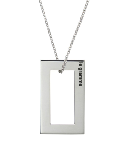 Shop Le Gramme Men's 3.4g Polished & Brushed Sterling Silver Necklace