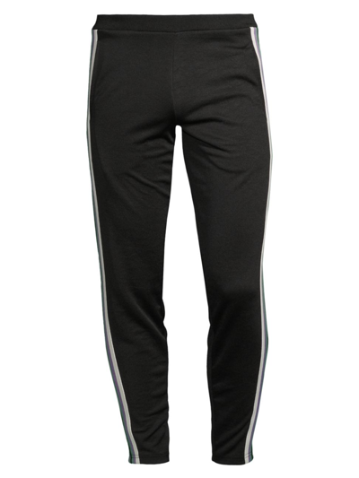 Shop Elevenparis Men's Striped Trim Jogger Pants In Black