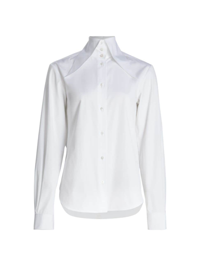 Shop The Row Women's Armelle Point-collar Shirt In White