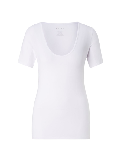 Shop Falke Women's Outlast V-neck Shirt In White