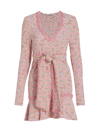 Shop Alexis Women's Elouise Knit Belted Dress In Cherry Blossom