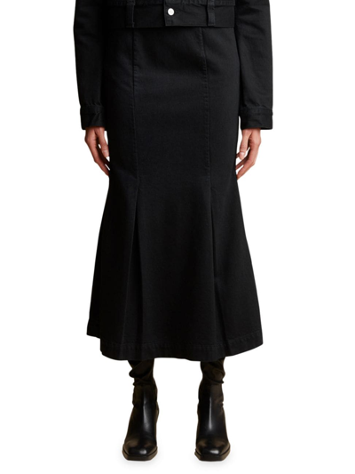 Shop Khaite Women's Levine Denim Skirt In Wilcox