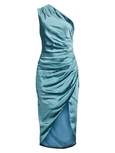 Shop Elliatt Women's Cassini One-shoulder Satin Cocktail Dress In Blue