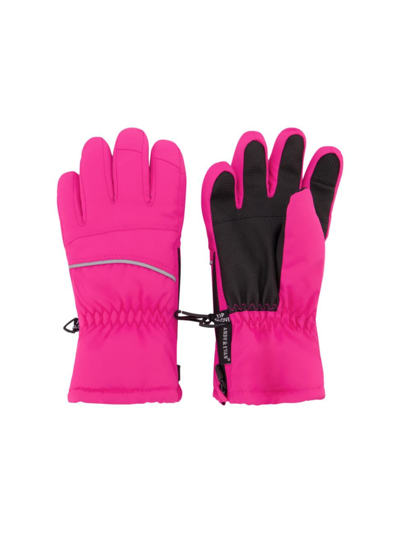 Shop Andy & Evan Little Kid's & Kid's Insulated Zip Gloves In Pink