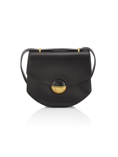 Shop Proenza Schouler Women's Mini Round Dia Leather Shoulder Bag In Black