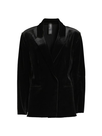 Shop Norma Kamali Women's Single-breasted Straight-fit Jacket In Black