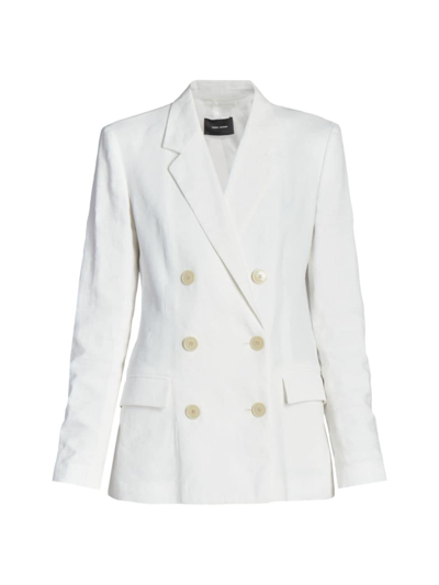Shop Isabel Marant Women's Sheril Double-breasted Blazer In White