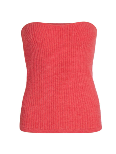 Shop Isabel Marant Women's Blaze Strapless Knit Sweater In Watermelon
