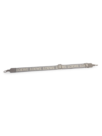 Shop Loewe Women's Anagram Sparkle Bag Strap In Silver