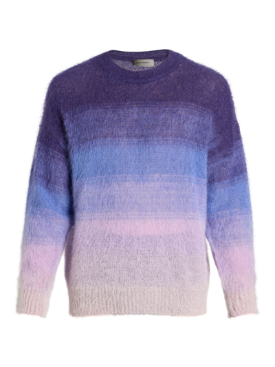Shop Isabel Marant Men's Drussellh Mohair-blend Sweater In Royal Blue Lilac