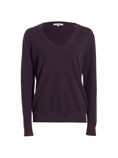 Shop Vince Women's Weekend Cashmere Pullover Sweater In Dark Mulberry