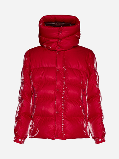Shop Moncler Verdon Quilted Ripstop Down Jacket In Red