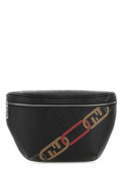 Shop Fendi Logo Detailed Zipped Belt Bag In Nr+sand+frag