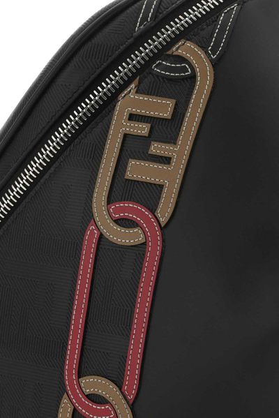 Shop Fendi Logo Detailed Zipped Belt Bag In Nr+sand+frag