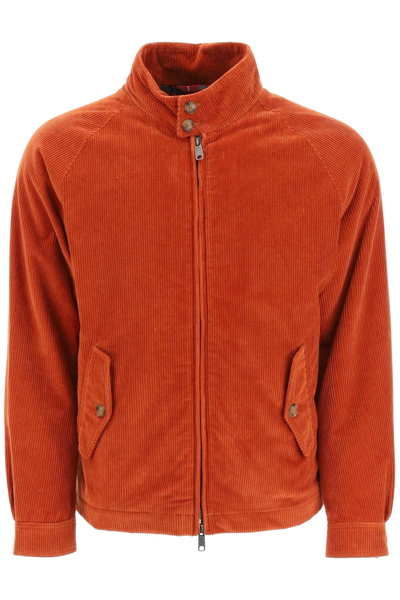 Shop Baracuta G4 Corduroy Harrington Jacket In Orange