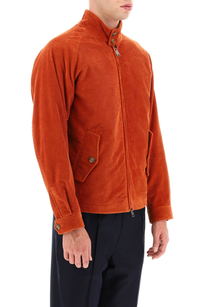 Shop Baracuta G4 Corduroy Harrington Jacket In Orange