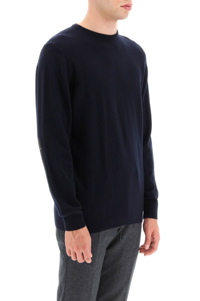Shop Barbour 'harrow' Wool And Cashmere Sweater In Blue