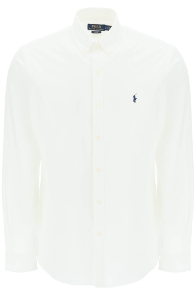 Shop Polo Ralph Lauren Stretch Poplin Shirt In White