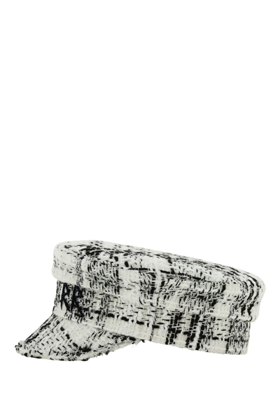 Shop Ruslan Baginskiy Tweed Baker Boy Cap In Beige,black