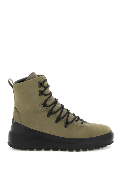 Shop Stone Island Suede Leather Lace-up Ankle Boots In Green