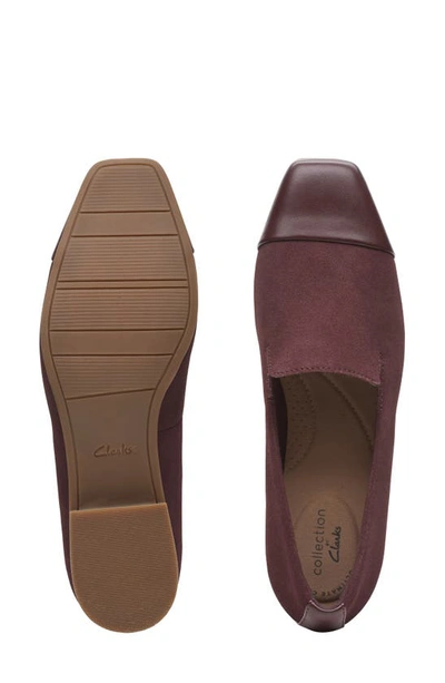 Shop Clarks Tilmont Step Two-tone Loafer In Burgundy S