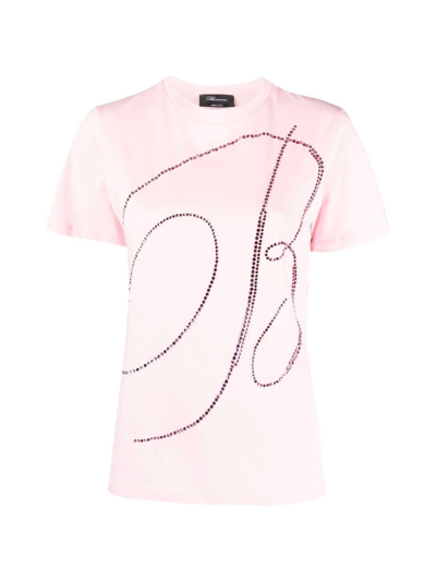 Shop Blumarine Women's Fuchsia Cotton T-shirt